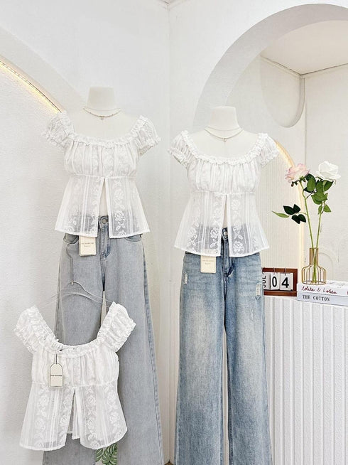 Lacey Slit Tops